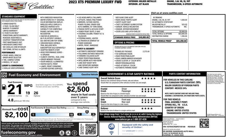 2023 Cadillac XT5 Premium Luxury