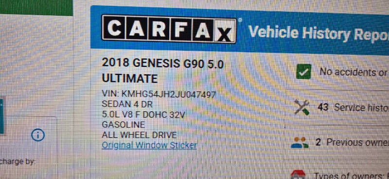 2018 Genesis G90 5.0 Ultimate