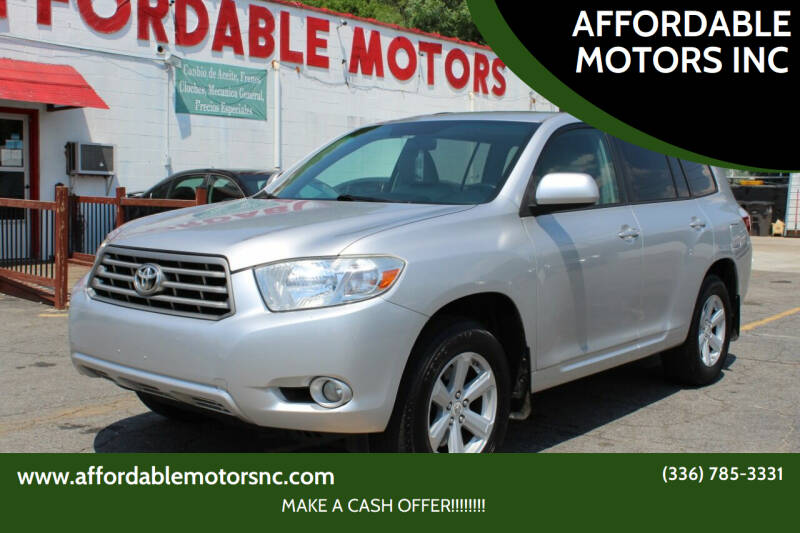 2010 Toyota Highlander for sale at AFFORDABLE MOTORS INC in Winston Salem NC