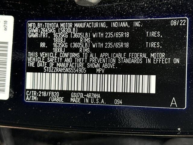 2022 Toyota Highlander LE