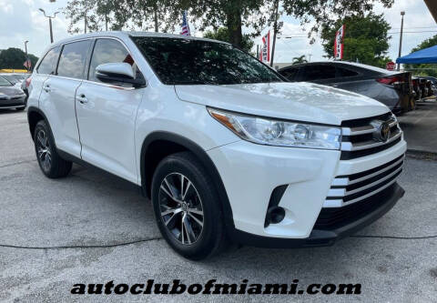 2019 Toyota Highlander for sale at AUTO CLUB OF MIAMI, INC in Miami FL