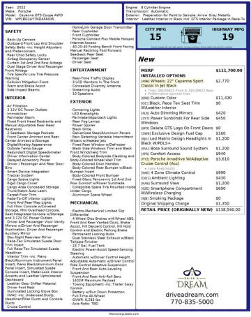 2022 Porsche Cayenne GTS Coupe