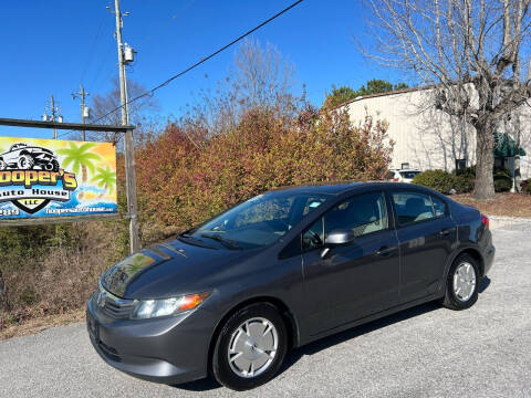 2012 Honda Civic for sale at Hooper's Auto House LLC in Wilmington NC