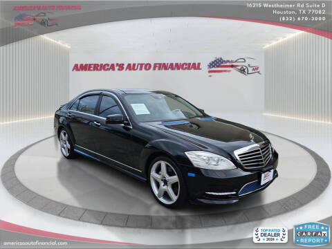 2013 Mercedes-Benz S-Class for sale at America's Auto Financial in Houston TX