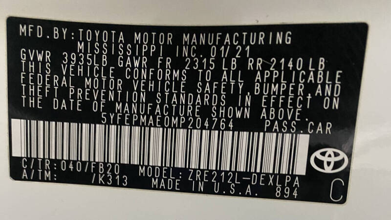 2021 Toyota Corolla LE