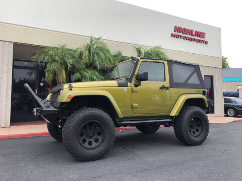 2008 Jeep Wrangler for sale at HIGH-LINE MOTOR SPORTS in Brea CA