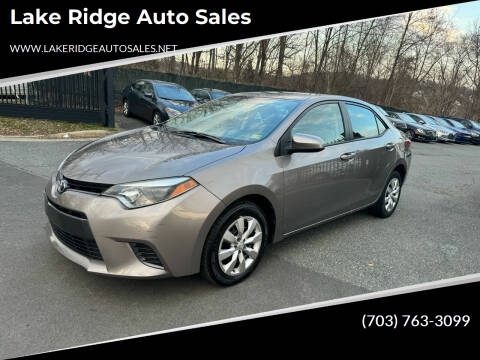 2016 Toyota Corolla for sale at Lake Ridge Auto Sales in Woodbridge VA