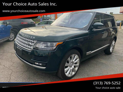 2016 Land Rover Range Rover for sale at Your Choice Auto Sales Inc. in Dearborn MI