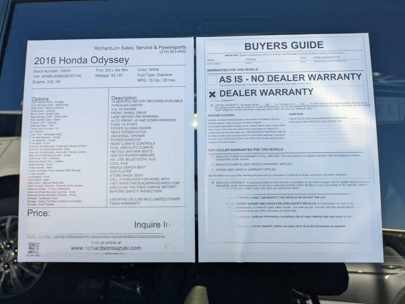 2016 Honda Odyssey EX-L