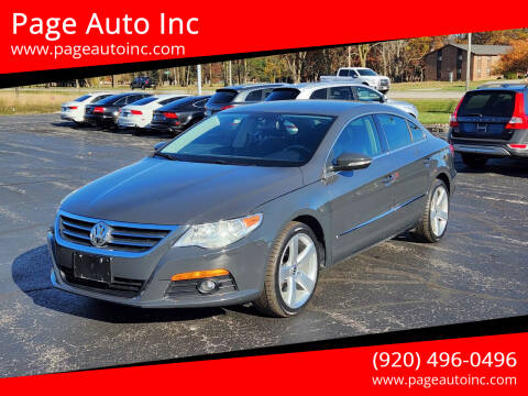 2012 Volkswagen CC for sale at Page Auto Inc in Green Bay WI