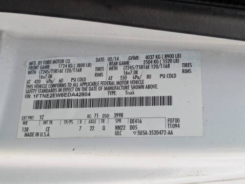 2014 Ford E-Series E-250