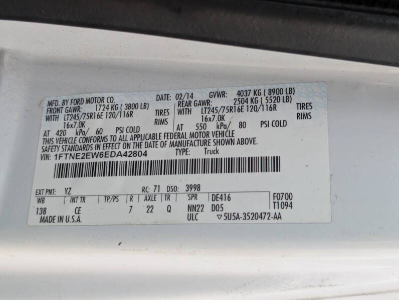 2014 Ford E-Series E-250