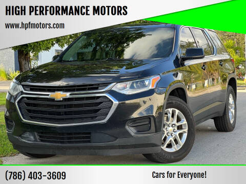 2019 Chevrolet Traverse for sale at HIGH PERFORMANCE MOTORS in Hollywood FL