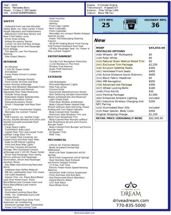 2023 Mercedes-Benz C-Class C 300