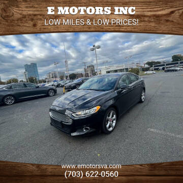 2015 Ford Fusion for sale at E Motors INC in Vienna VA