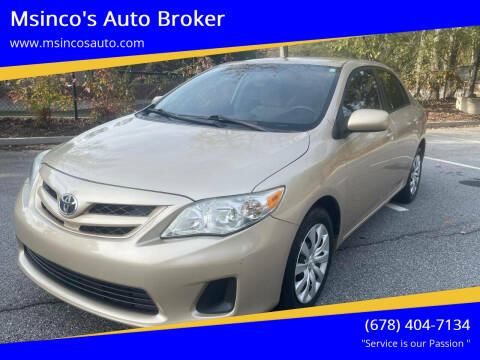 2012 Toyota Corolla for sale at Msinco's Auto Broker in Snellville GA