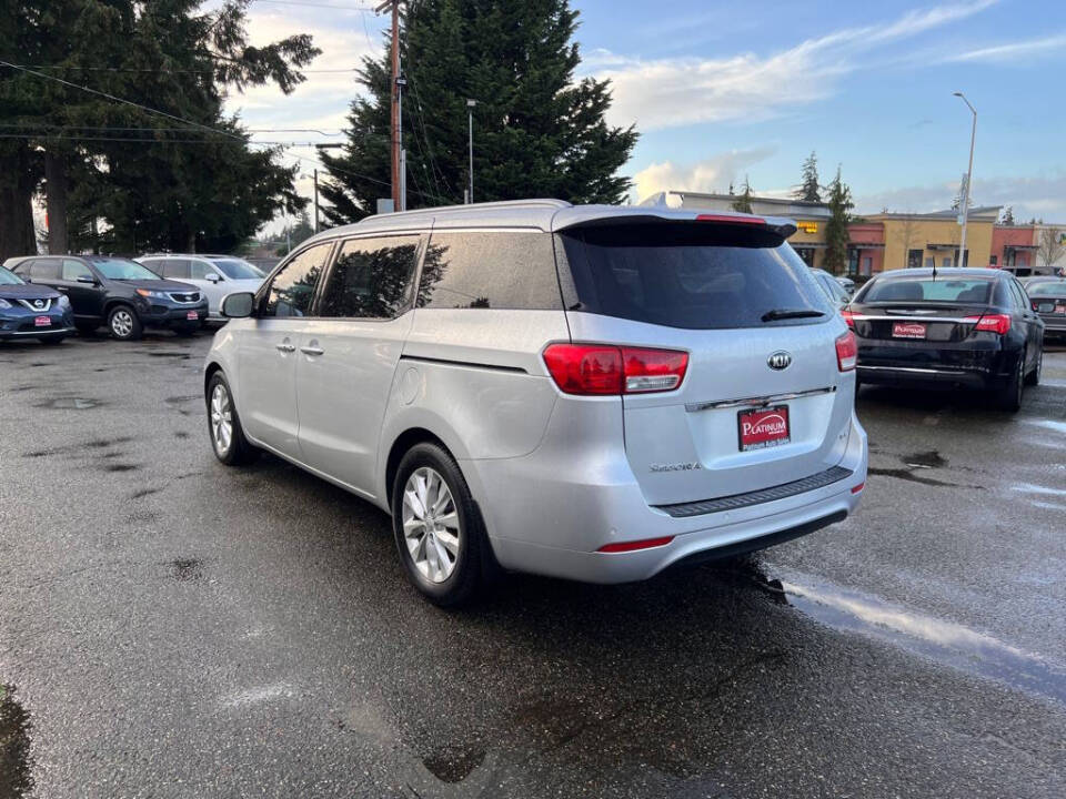 2016 Kia Sedona for sale at PLATINUM AUTO SALES INC in Lacey, WA