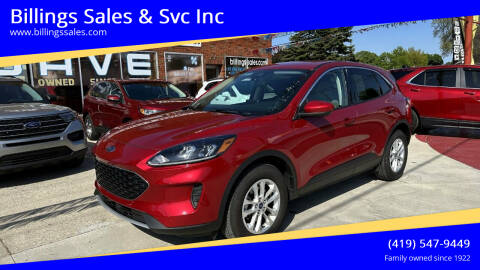 2021 Ford Escape for sale at Billings Sales & Svc Inc in Clyde OH