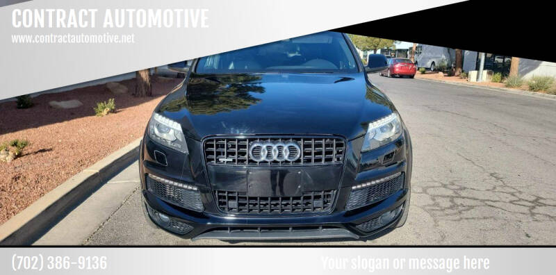 2014 Audi Q7 for sale at CONTRACT AUTOMOTIVE in Las Vegas NV