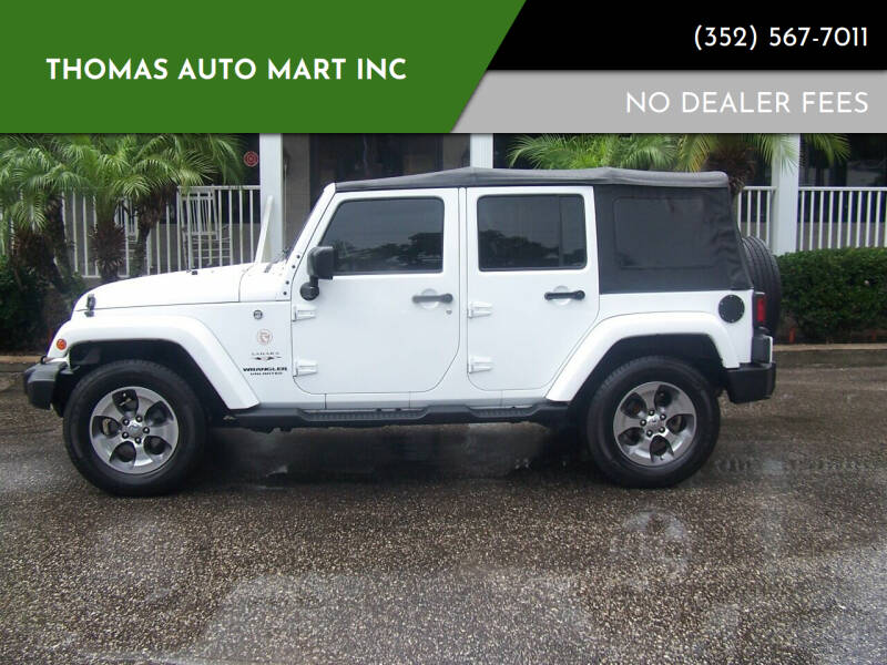 2016 Jeep Wrangler Unlimited for sale at Thomas Auto Mart Inc in Dade City FL