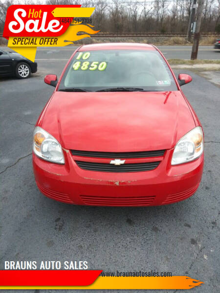 2010 Chevrolet Cobalt for sale at BRAUNS AUTO SALES in Pottstown PA