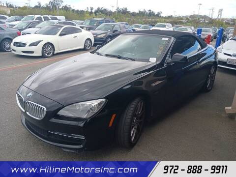 2012 BMW 6 Series for sale at HILINE MOTORS in Plano TX