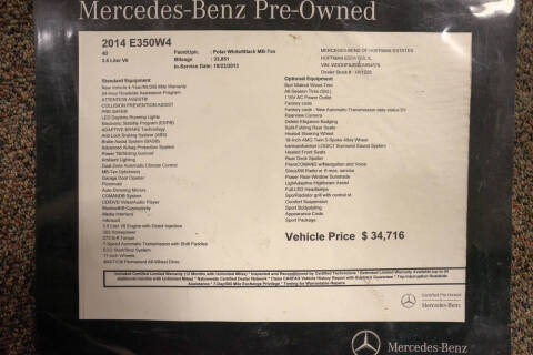 2014 Mercedes-Benz E-Class E 350 Luxury 4MATIC