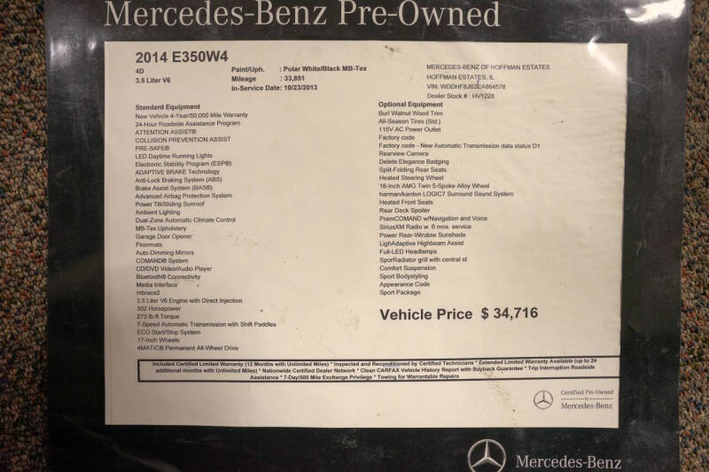 2014 Mercedes-Benz E-Class E 350 Luxury 4MATIC