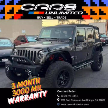 2018 Jeep Wrangler JK Unlimited for sale at Cars Unlimited OC in Orange CA