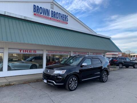 2018 Ford Explorer for sale at Brown Brothers Automotive Sales And Service LLC in Hudson Falls NY