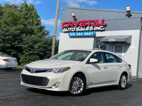 2014 Toyota Avalon Hybrid for sale at Crystal Auto Sales Inc in Nashville TN