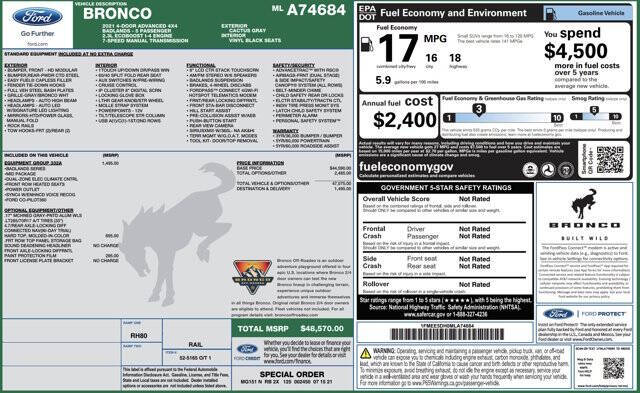 2021 Ford Bronco Badlands Advanced