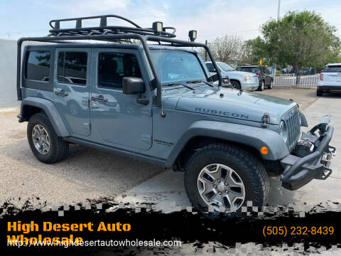 2015 Jeep Wrangler Unlimited for sale at High Desert Auto Wholesale in Albuquerque NM