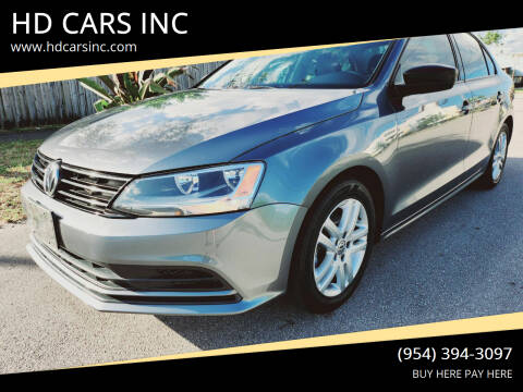 2015 Volkswagen Jetta for sale at HD CARS INC in Hollywood FL