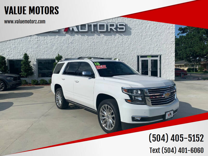 2018 Chevrolet Tahoe for sale at VALUE MOTORS in Marrero LA