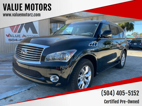 2014 Infiniti QX80 for sale at VALUE MOTORS in Kenner LA