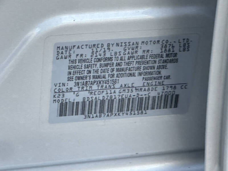 2019 Nissan Sentra SV