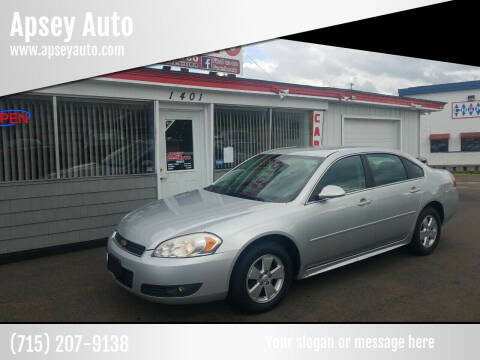 2011 Chevrolet Impala for sale at Apsey Auto in Marshfield WI