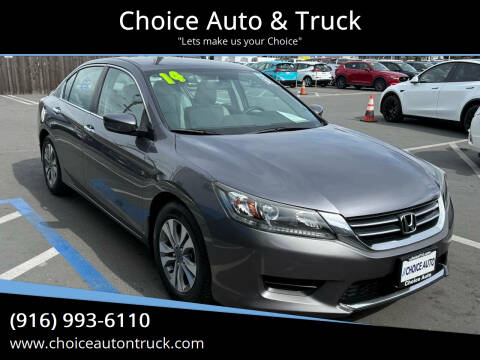 2014 Honda Accord for sale at Choice Auto & Truck in Sacramento CA
