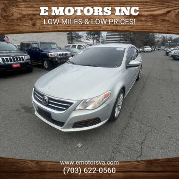 2010 Volkswagen CC for sale at E Motors INC in Vienna VA