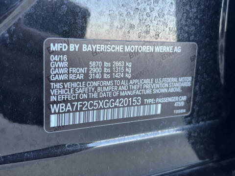 2016 BMW 7 Series 750i xDrive