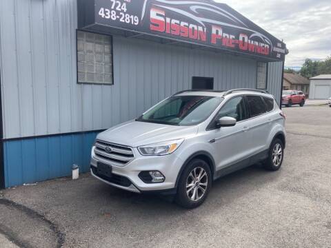 2018 Ford Escape for sale at Sisson Pre-Owned in Uniontown PA