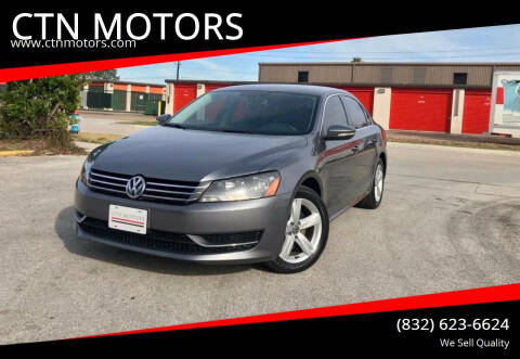 2012 Volkswagen Passat for sale at CTN MOTORS in Houston TX