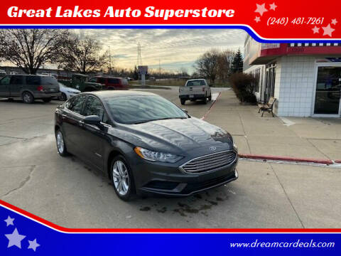 2018 Ford Fusion Hybrid for sale at Great Lakes Auto Superstore in Waterford Township MI