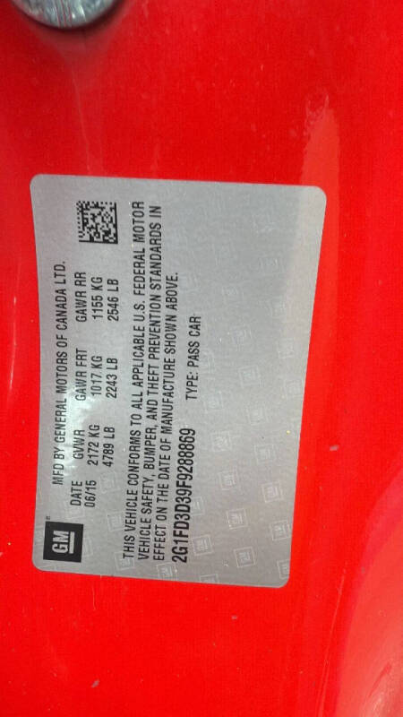 2015 Chevrolet Camaro LT