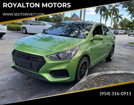 2019 Hyundai Accent for sale at ROYALTON MOTORS in Plantation FL