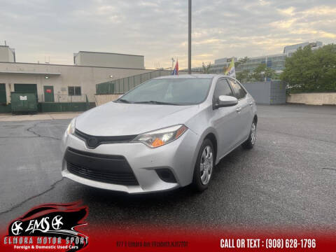 2015 Toyota Corolla for sale at Elmora Motor Sport in Elizabeth NJ