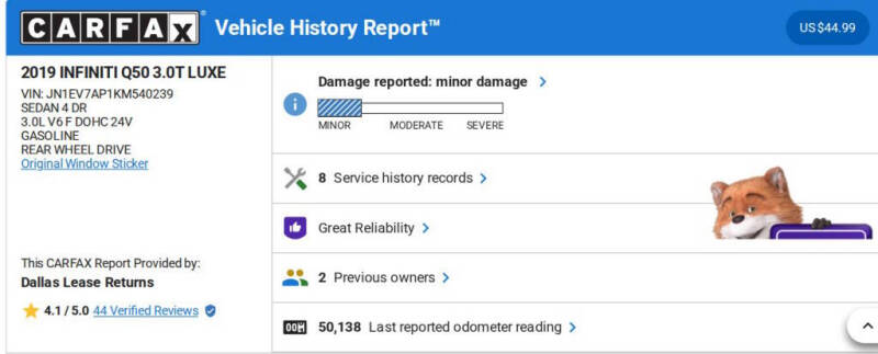2019 Infiniti Q50 3.0T Luxe