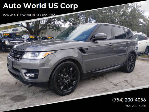 2016 Land Rover Range Rover Sport for sale at Auto World US Corp in Plantation FL