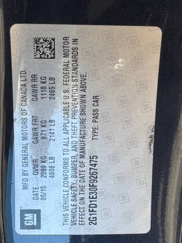 2015 Chevrolet Camaro LT